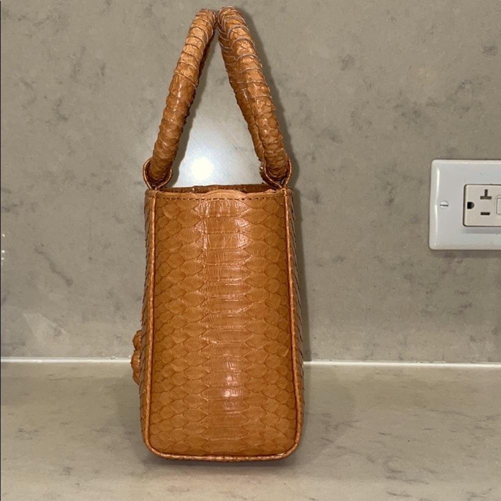 Micro Mini Tan Python Crossbody - Picture 2 of 2